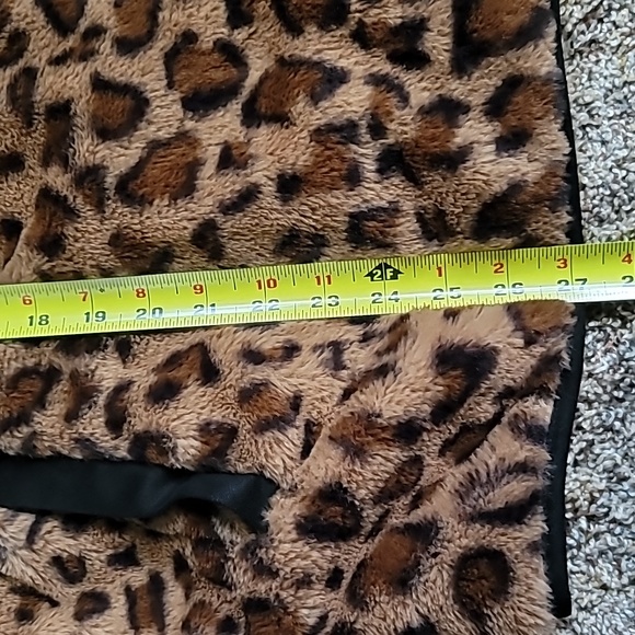 Beauciel vest 3X zip faux fur cabincore baddie animal print - Picture 4 of 13